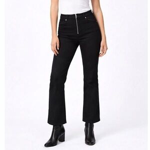 Rouje Pablo Jeans Women’s 27 Black High Rise Zip Front Straight Leg Paris